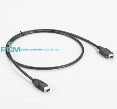 Cavo Firewire 800 a 9 pin IEEE 1394 con vite a testa zigrinata